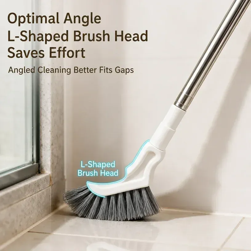 Détail de la tête de brosse en forme de L