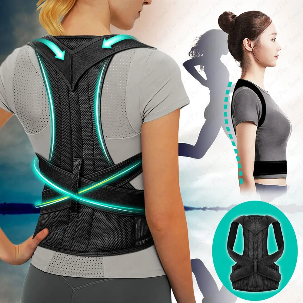 Ceinture correctrice de posture réglable pour le dos et les épaules, soutien de la colonne vertébrale, soulagement des douleurs du haut et du bas du dos 3