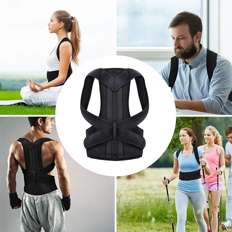 Ceinture correctrice de posture réglable pour le dos et les épaules, soutien de la colonne vertébrale, soulagement des douleurs du haut et du bas du dos 6