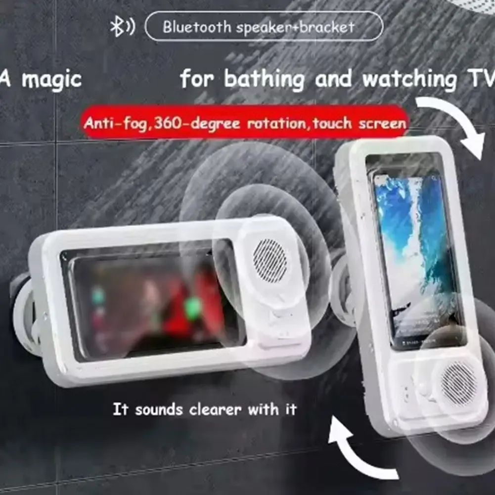 Haut-parleur Bluetooth étanche Z07 avec support mural pour téléphone, idéal pour la douche et la salle de bain 2