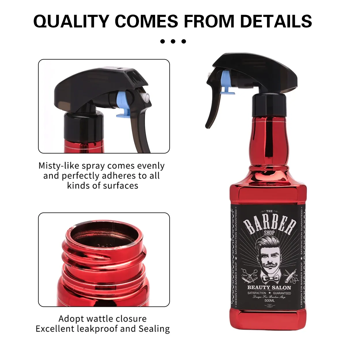 Bouteille vaporisateur professionnelle pour salon, rechargeable, à brume fine, flacon vide, pulvérisateur d'eau, accessoires de coiffure 3