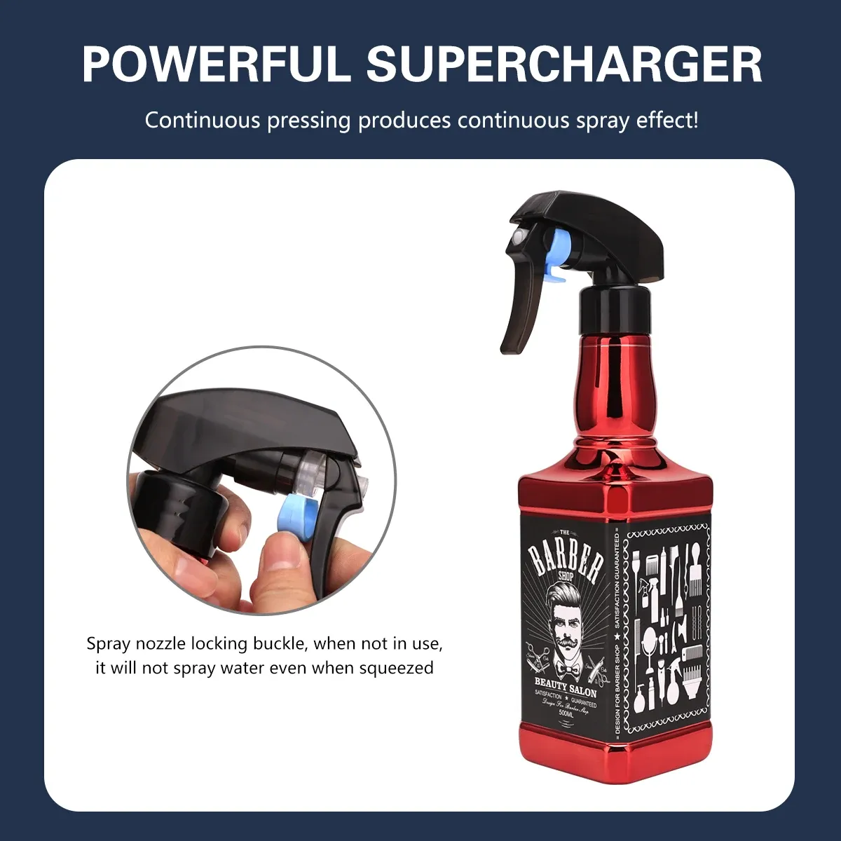 Bouteille vaporisateur professionnelle pour salon, rechargeable, à brume fine, flacon vide, pulvérisateur d'eau, accessoires de coiffure 4
