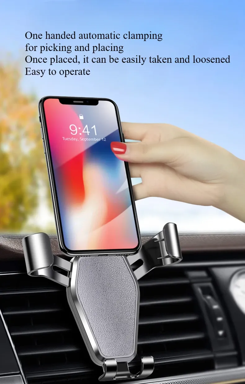 Gros plan sur le mécanisme de fixation du support auto