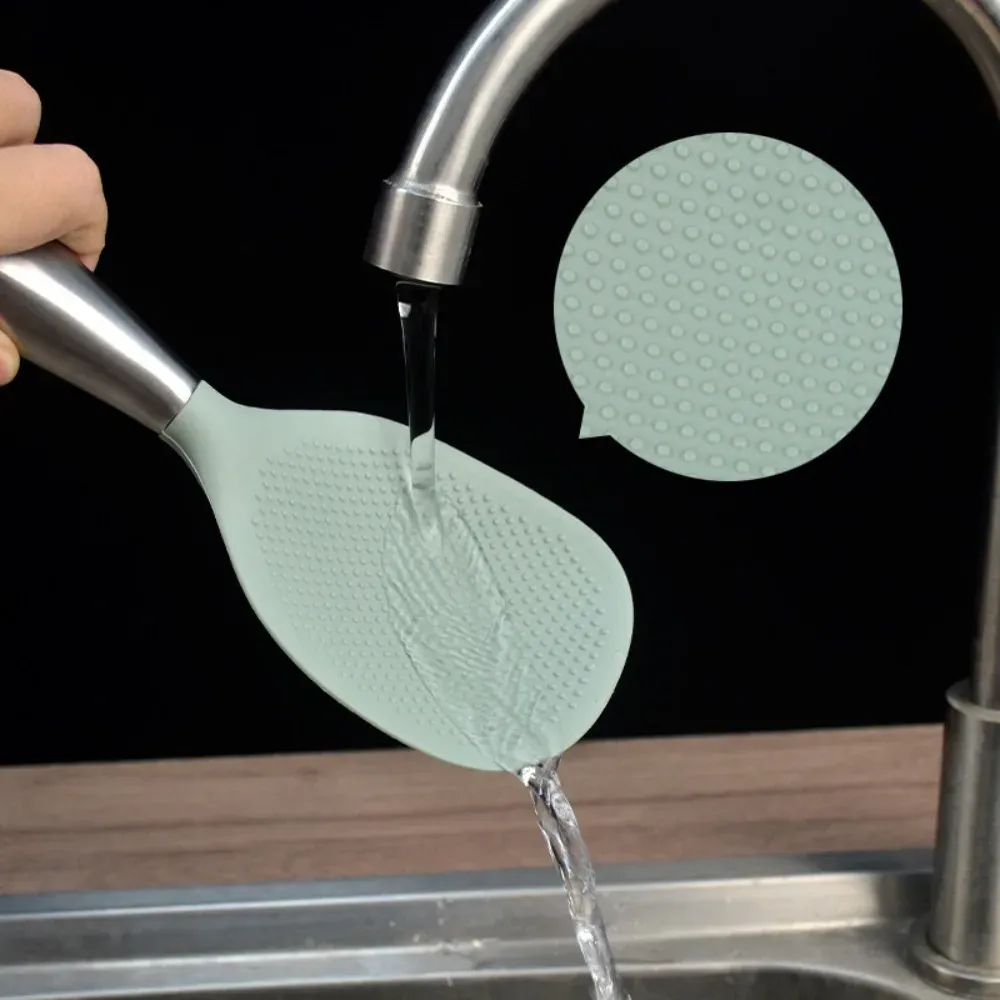 Cuillère à riz, finition du revêtement en silicone