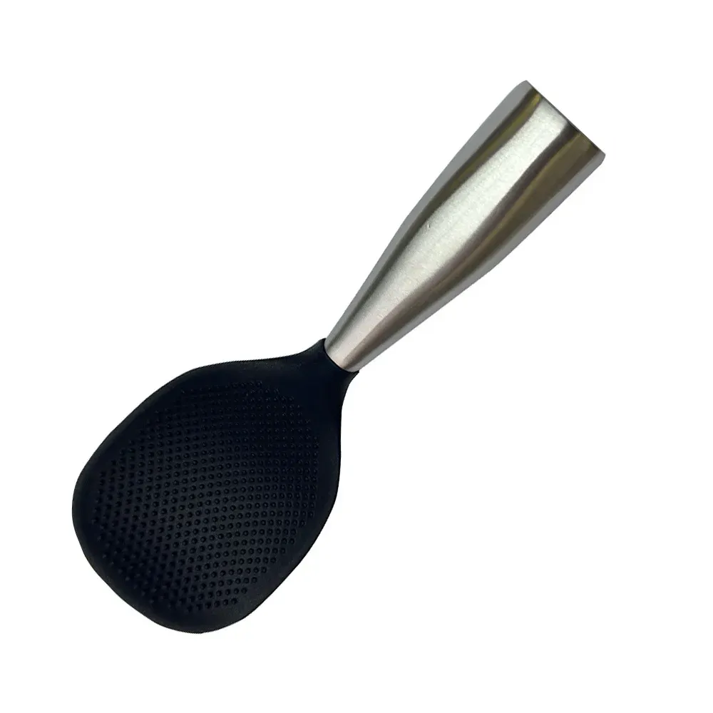 Cuillère en silicone à manche inox, qualité alimentaire, antiadhésive et résistante à la chaleur 7