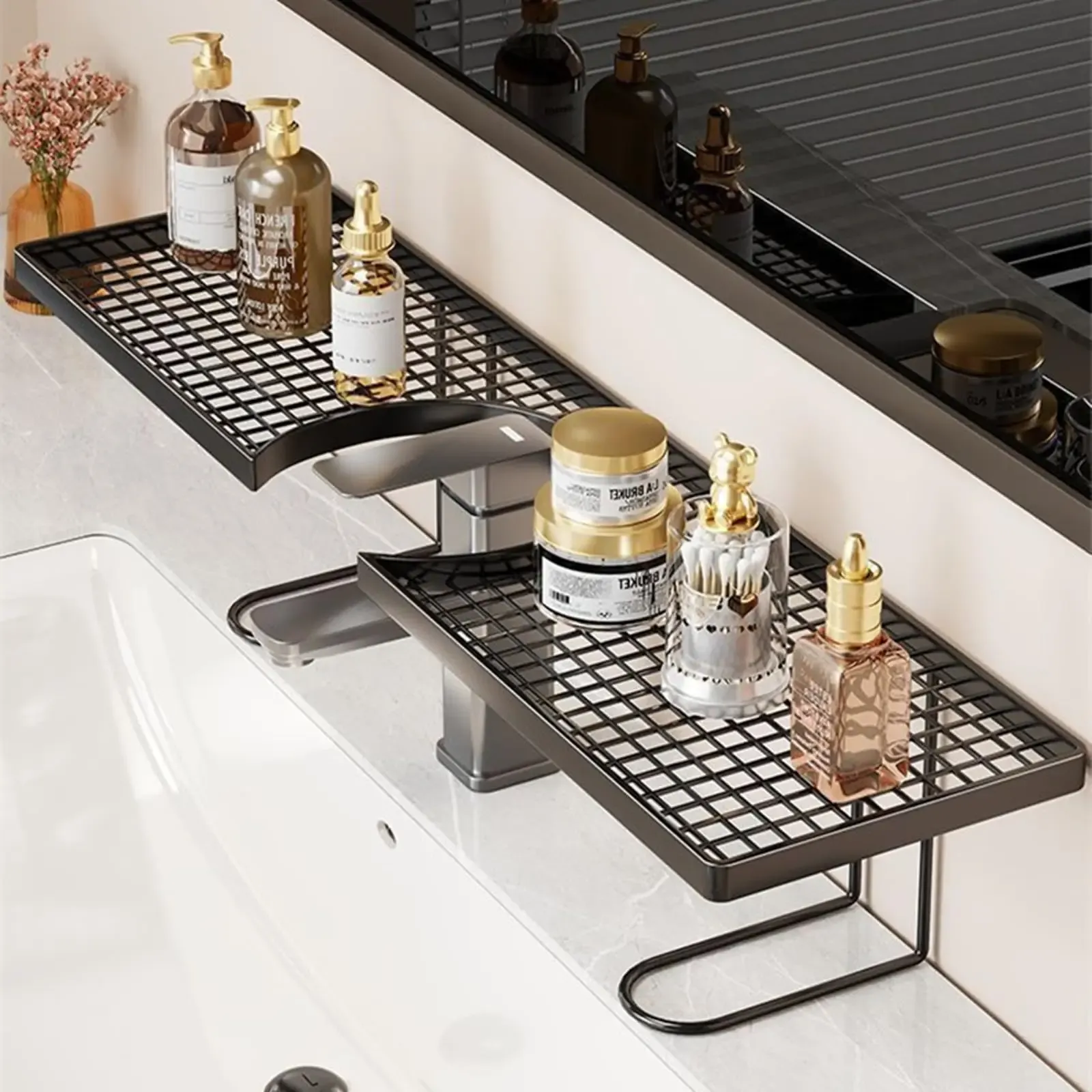 Étagère de lavabo au design moderne