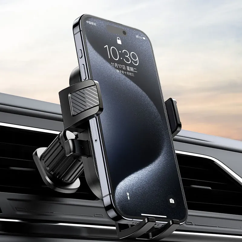 Support de téléphone flexible pour voiture à verrouillage automatique, compatible iPhone et la plupart des smartphones 1