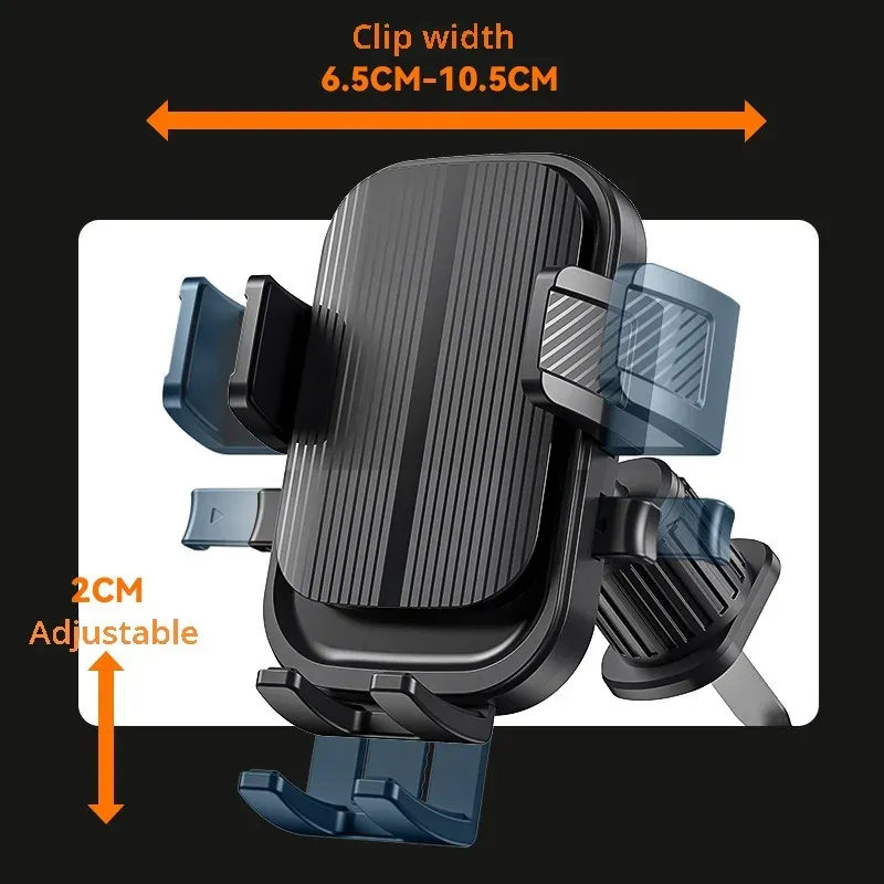 Support de téléphone flexible pour voiture à verrouillage automatique, compatible iPhone et la plupart des smartphones 5
