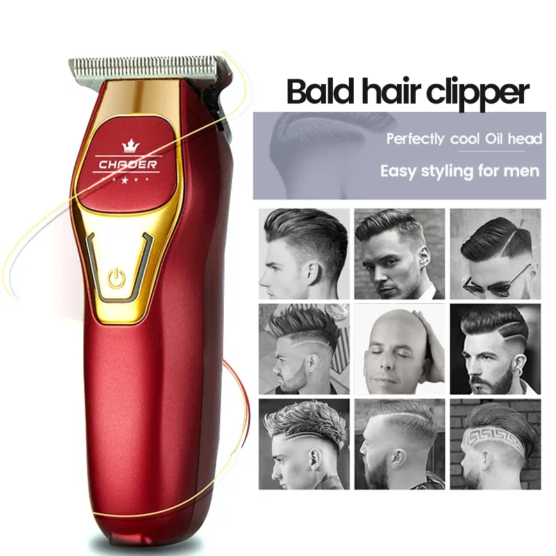 Tondeuse à cheveux professionnelle pour homme, rechargeable, lame électrique 0 mm, tondeuse à barbe et rasoir 2