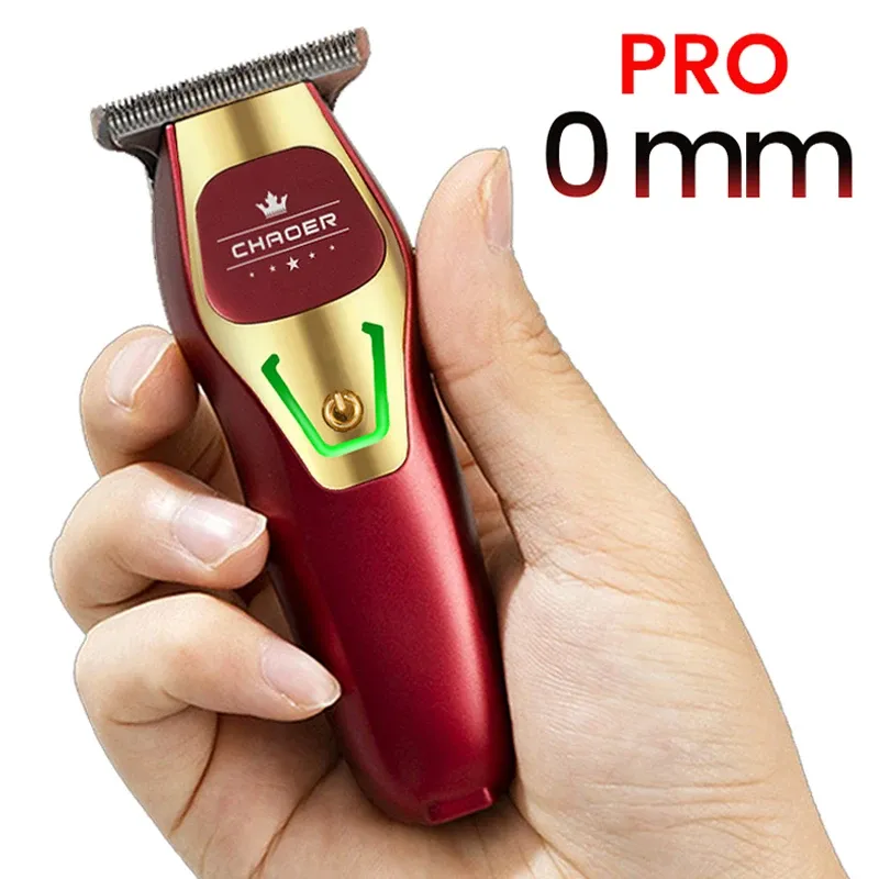 Tondeuse à cheveux professionnelle pour homme, rechargeable, lame électrique 0 mm, tondeuse à barbe et rasoir