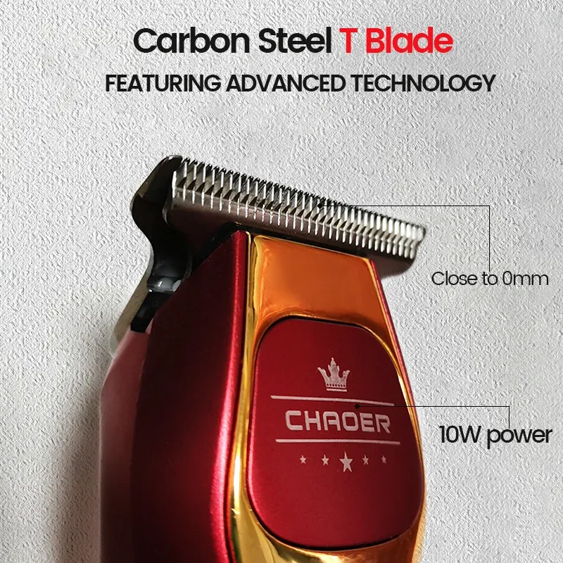 Tondeuse à cheveux professionnelle pour homme, rechargeable, lame électrique 0 mm, tondeuse à barbe et rasoir 3