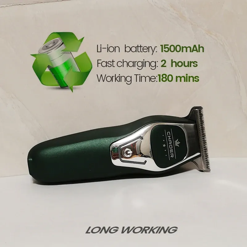 Tondeuse à cheveux professionnelle pour homme, rechargeable, lame électrique 0 mm, tondeuse à barbe et rasoir 4