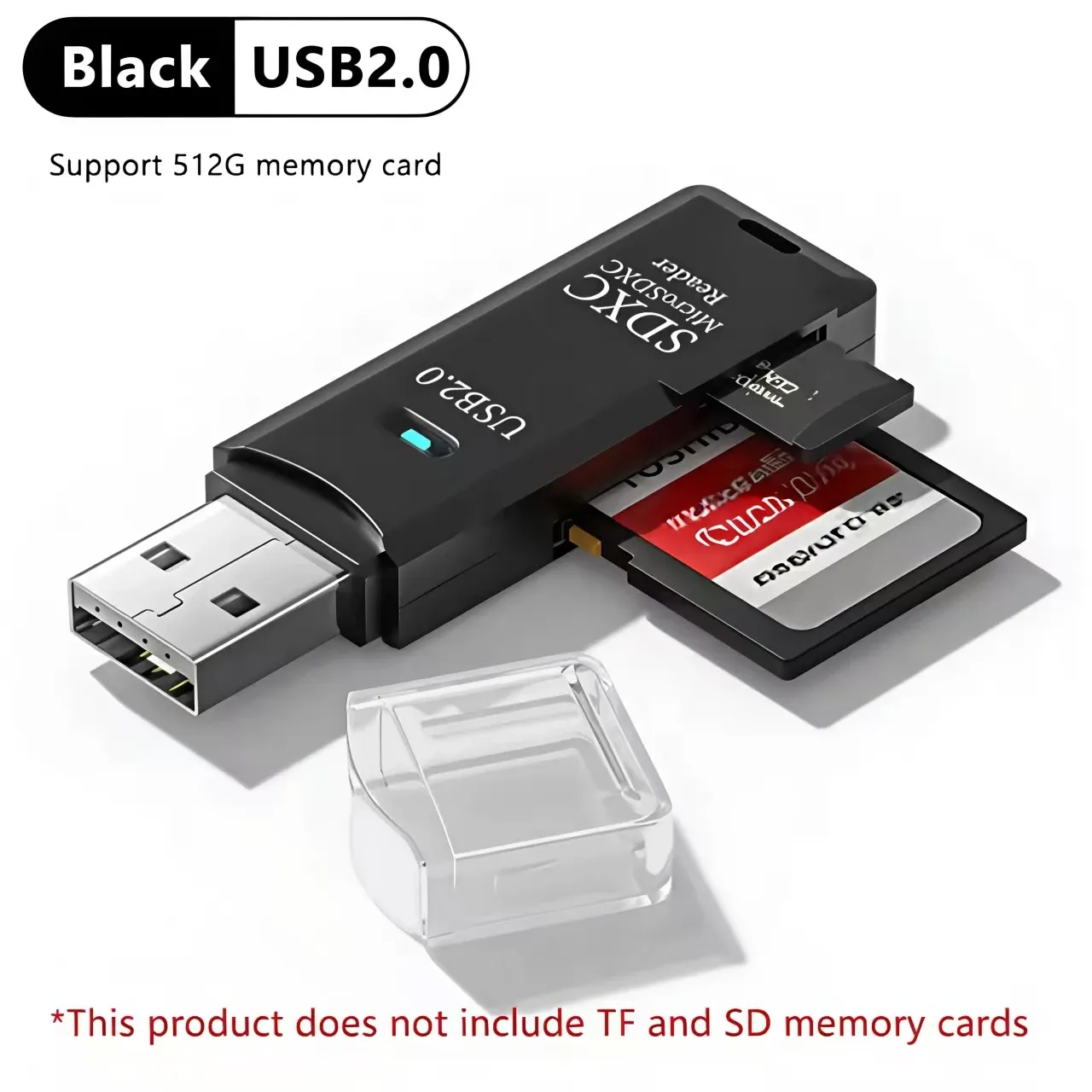 Lecteur de cartes USB 3.0 2 en 1, lecteur de cartes micro TF et SD, adaptateur USB haute vitesse pour PC et ordinateur portable 8