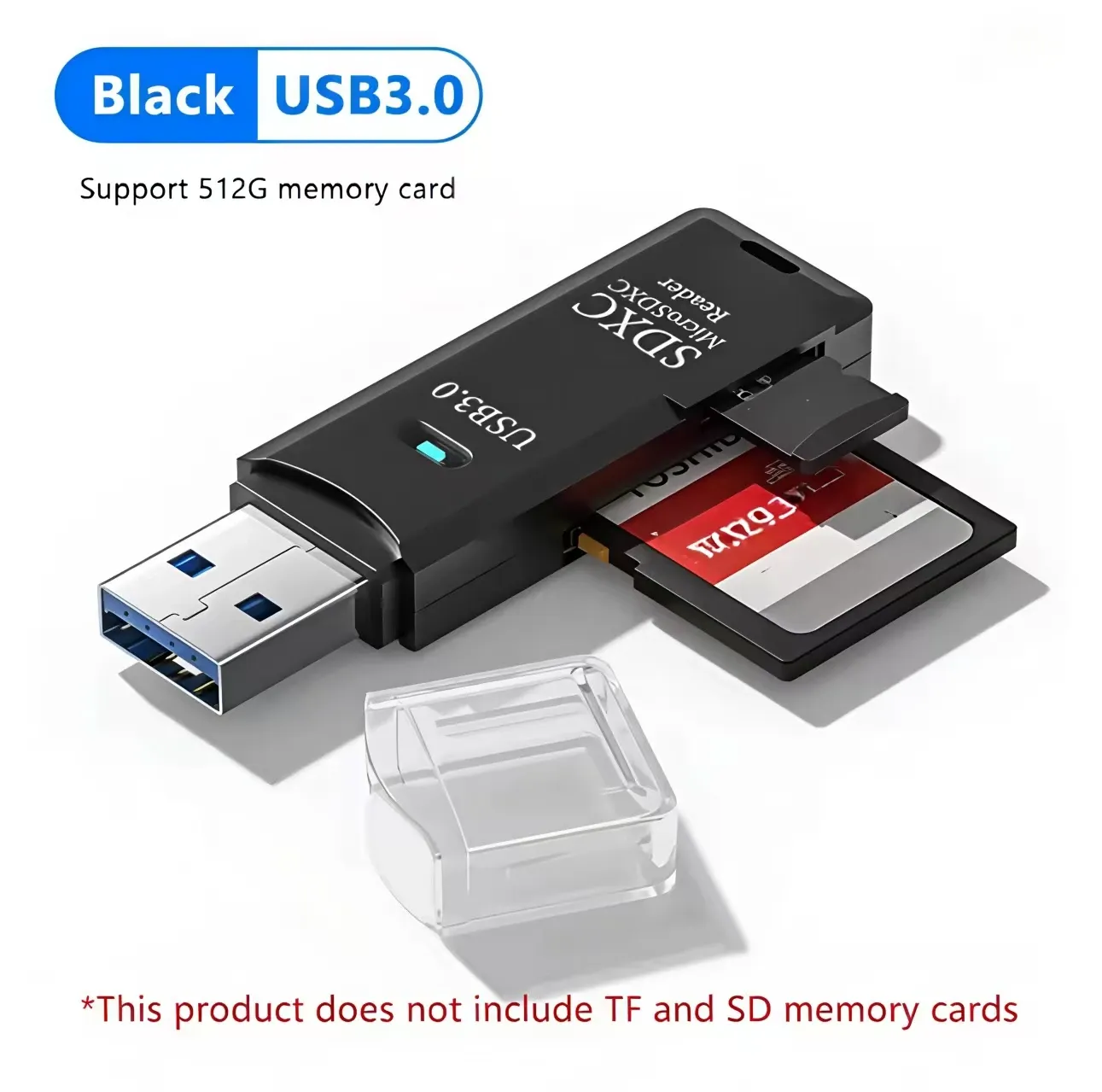 Lecteur de cartes USB 3.0 2 en 1, lecteur de cartes micro TF et SD, adaptateur USB haute vitesse pour PC et ordinateur portable 7