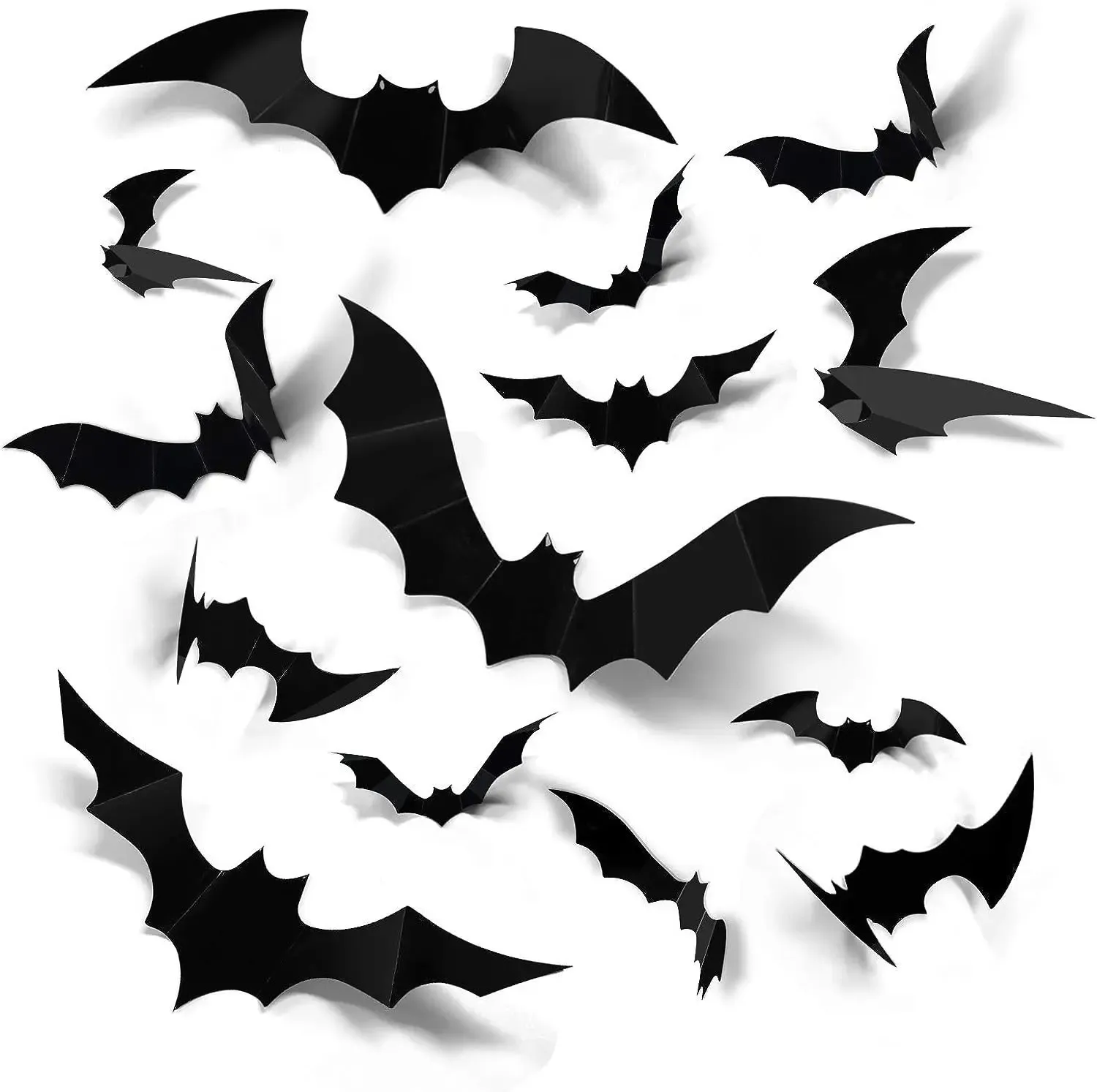 Stickers muraux chauves-souris 3D pour décoration d'Halloween