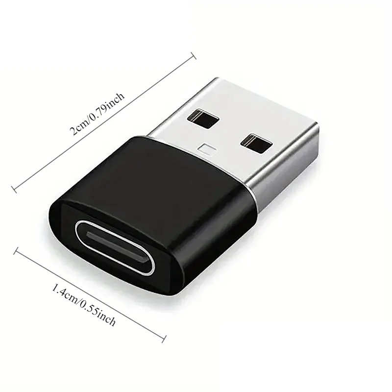 Adaptateur USB 2.0 vers USB-C, adaptateur USB-C femelle vers USB-A mâle, convertisseur de chargeur, adaptateur OTG compatible avec iPhone, iPad, Samsung 10