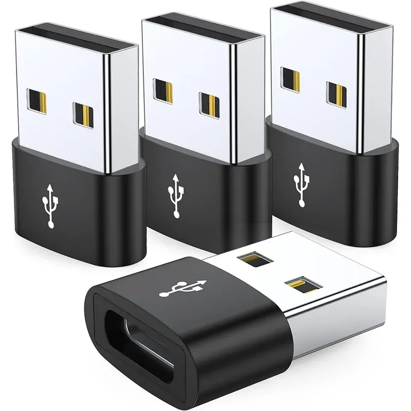 Adaptateur USB 2.0 vers USB-C, adaptateur USB-C femelle vers USB-A mâle, convertisseur de chargeur, adaptateur OTG compatible avec iPhone, iPad, Samsung 8