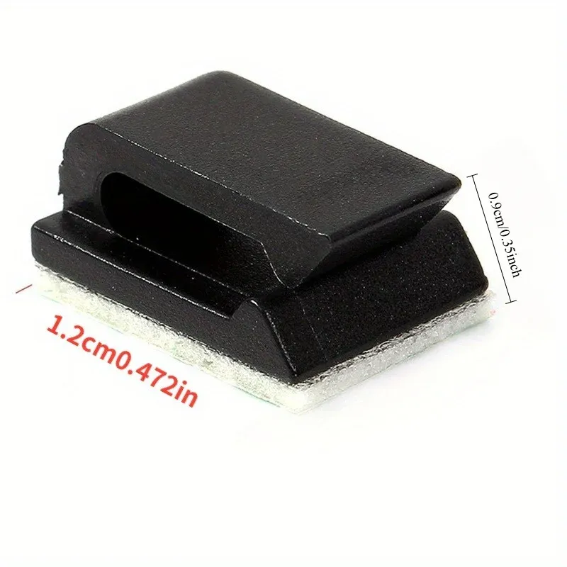 Lot de 50 clips adhésifs pour câbles de voiture, organisateur de fils pour GPS, données et éclairage 2