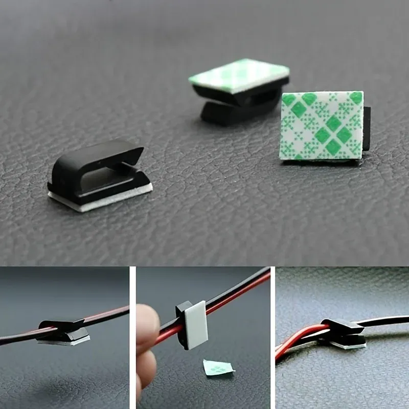 Clips adhésifs de fixation pour habitacle automobile