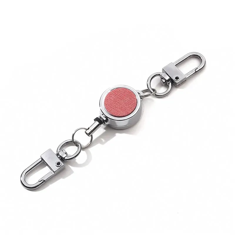 Bobine rétractable à clip pour badge d'identité, avec cordon, porte-clés et pince ceinture 14