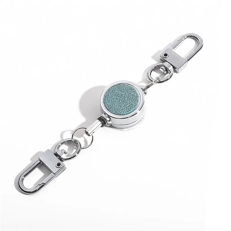 Bobine rétractable à clip pour badge d'identité, avec cordon, porte-clés et pince ceinture 15
