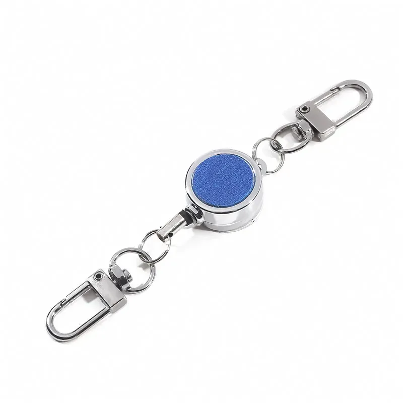 Bobine rétractable à clip pour badge d'identité, avec cordon, porte-clés et pince ceinture 12
