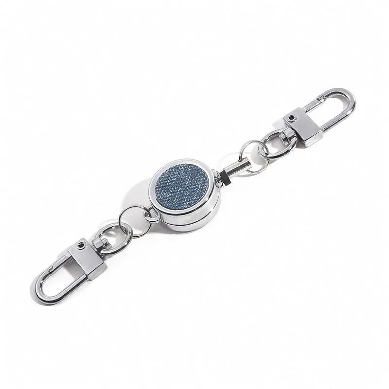 Bobine rétractable à clip pour badge d'identité, avec cordon, porte-clés et pince ceinture 13