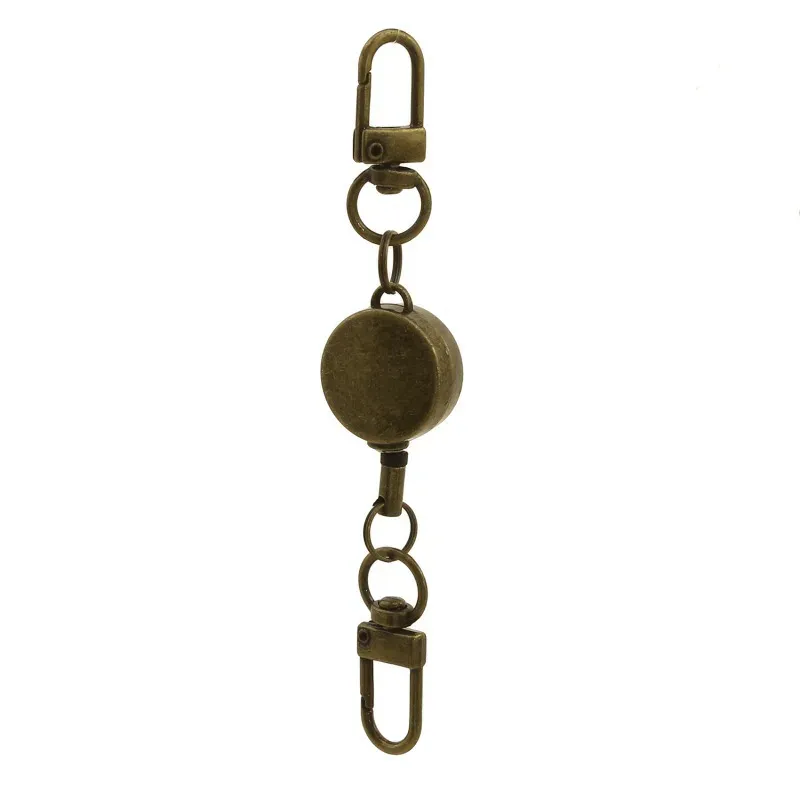 Bobine rétractable à clip pour badge d'identité, avec cordon, porte-clés et pince ceinture 7