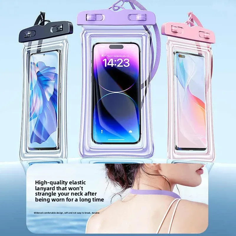 Pochette étanche pour téléphone en situation d'utilisation