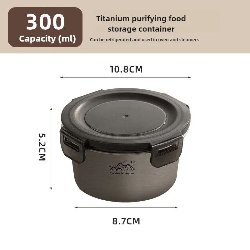 Boîte bento ronde pour camping, 300 à 1100 ml, contenant de conservation des aliments frais avec couvercle hermétique, adaptée à la congélation et au réchauffage, facile à nettoyer 7