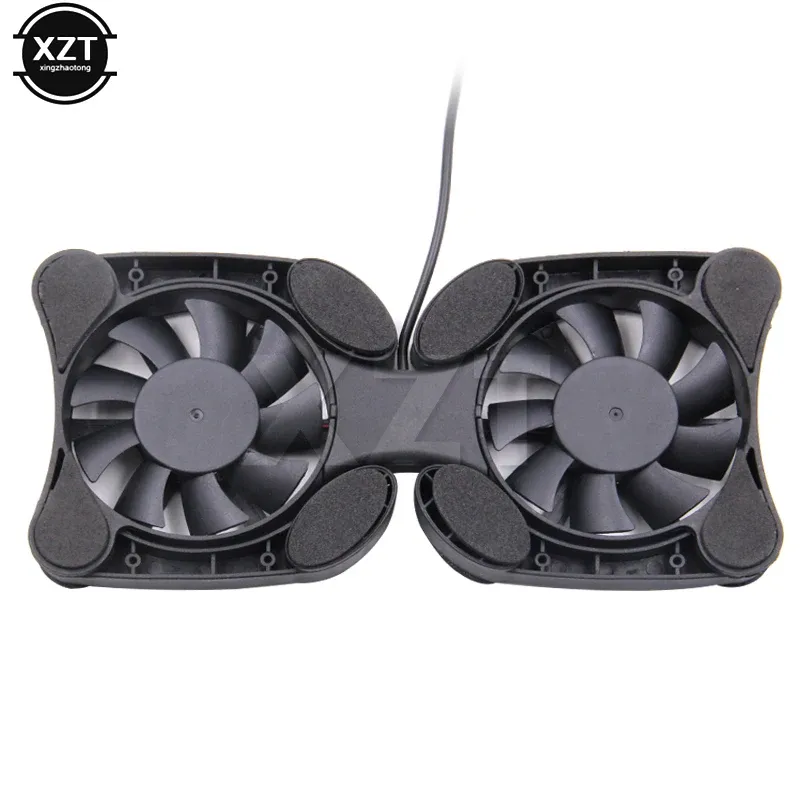 Support de refroidissement portable pour ordinateur portable à ventilateur pliable 2