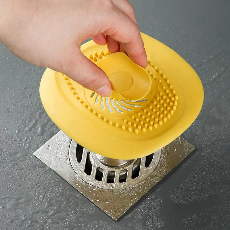 Bouchon attrape-cheveux pour salle de bain, lot de 2, couvercle de vidange de douche avec filtre anti-odeurs et anti-colmatage, bouchon d'évier de cuisine, filtre de vidange 2