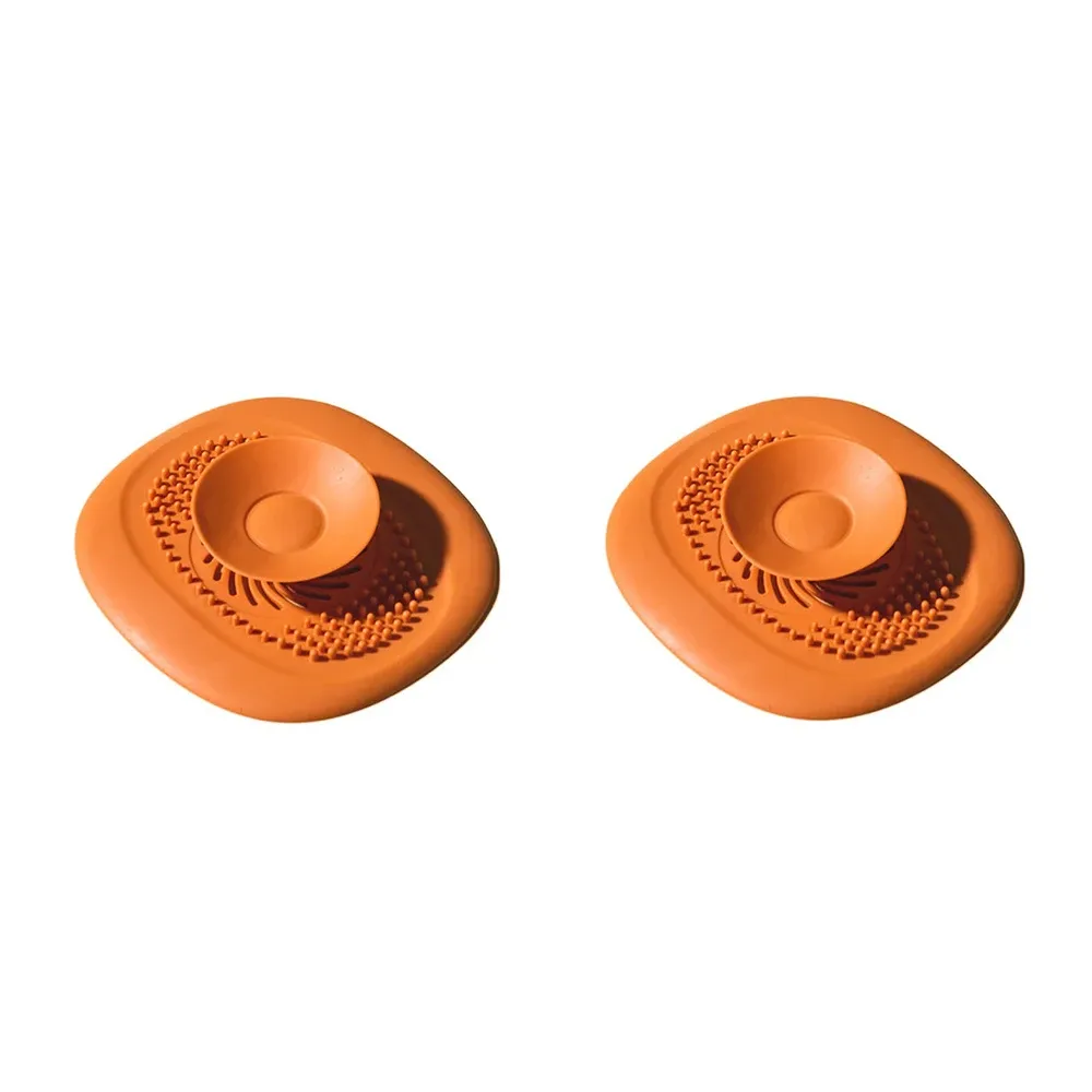 Bouchon attrape-cheveux pour salle de bain, lot de 2, couvercle de vidange de douche avec filtre anti-odeurs et anti-colmatage, bouchon d'évier de cuisine, filtre de vidange 10