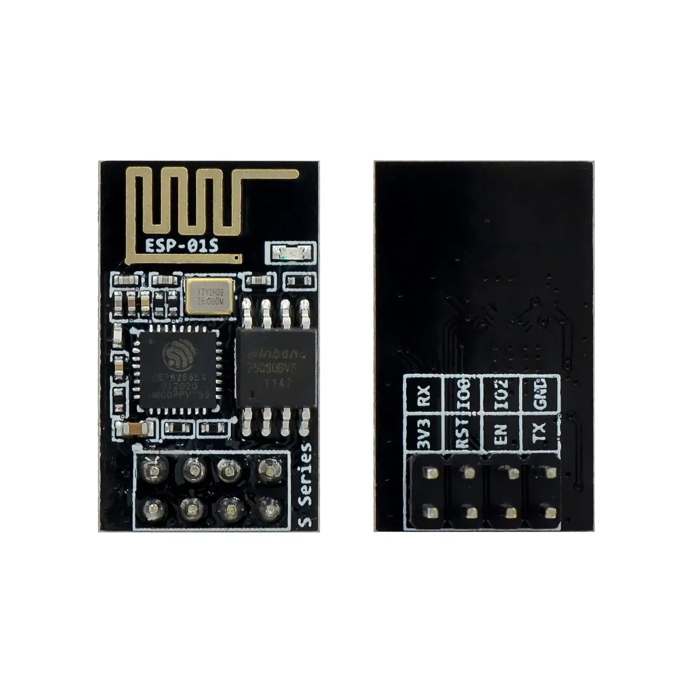 Module relais WiFi ESP-01S, finition et détails