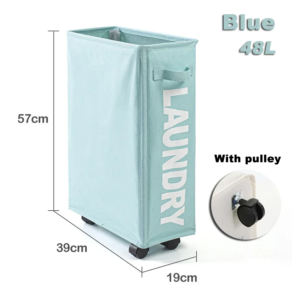 Panier à linge pliable avec roulettes, boîte de rangement pour vêtements et articles de yoga, accessoires de salle de bains 7