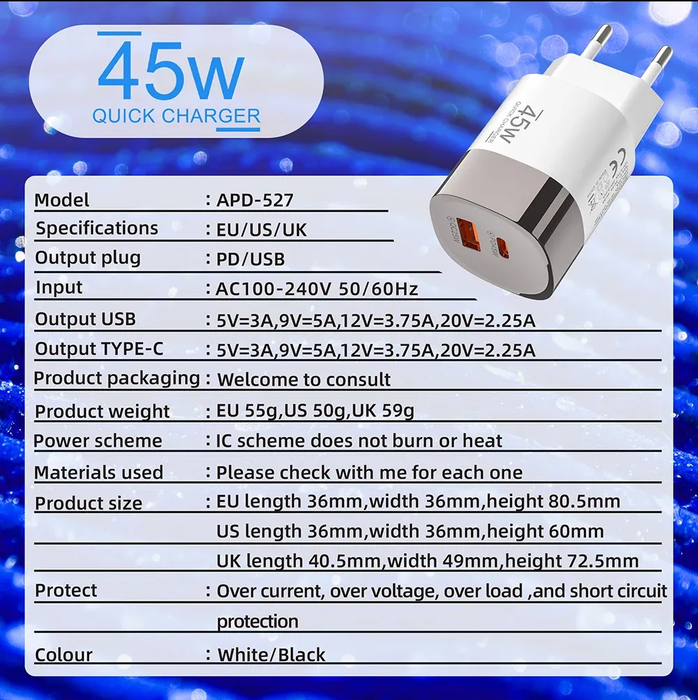 Chargeur Elough, ensemble complet