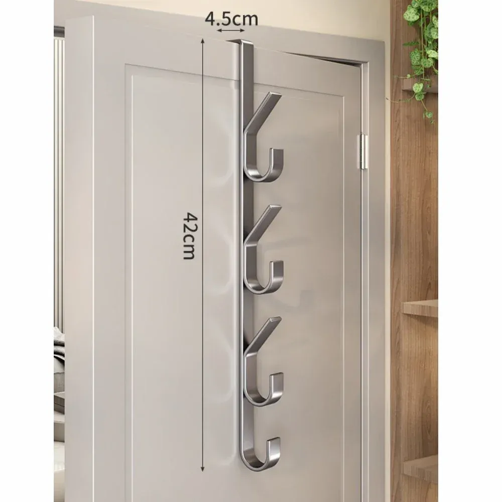 Crochet de porte facile à installer en métal solide, porte-manteau adapté aux vêtements, chapeaux et sacs, design compact, idéal pour la maison 9