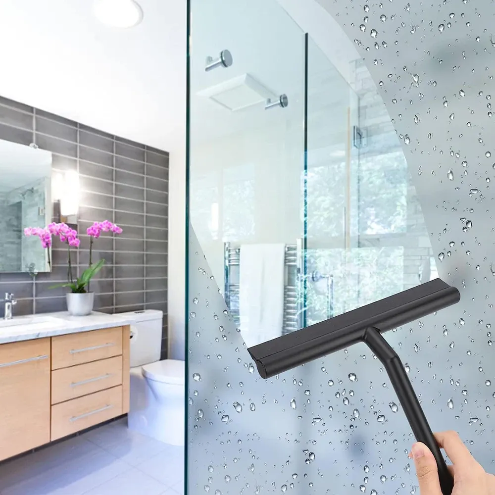 Raclette de douche en silicone noir