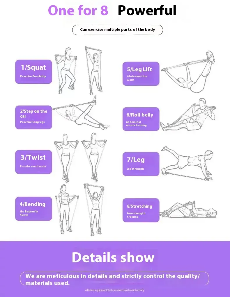 Exercice de tonification avec le bâton de Pilates