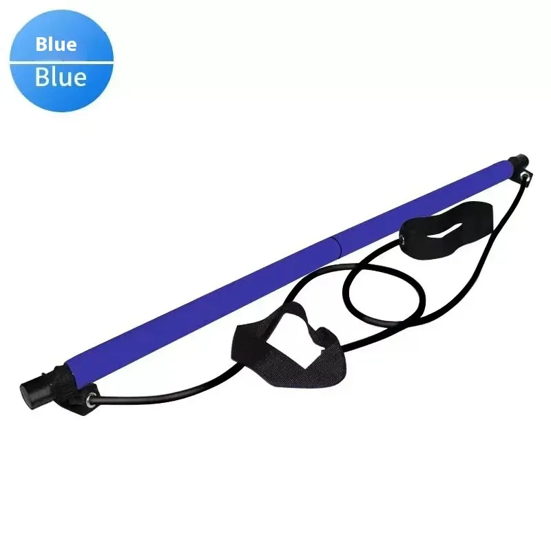 Bâton de Pilates réglable avec bandes élastiques pour l'entraînement à domicile, le yoga et le renforcement musculaire 7