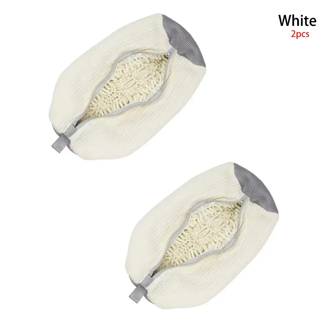 Fibre Fluffy 360° Sac de lavage pour chaussures Surround Cleaning - Sac à linge réutilisable, lavable en machine, avec fermeture éclair (lot de 1) 12