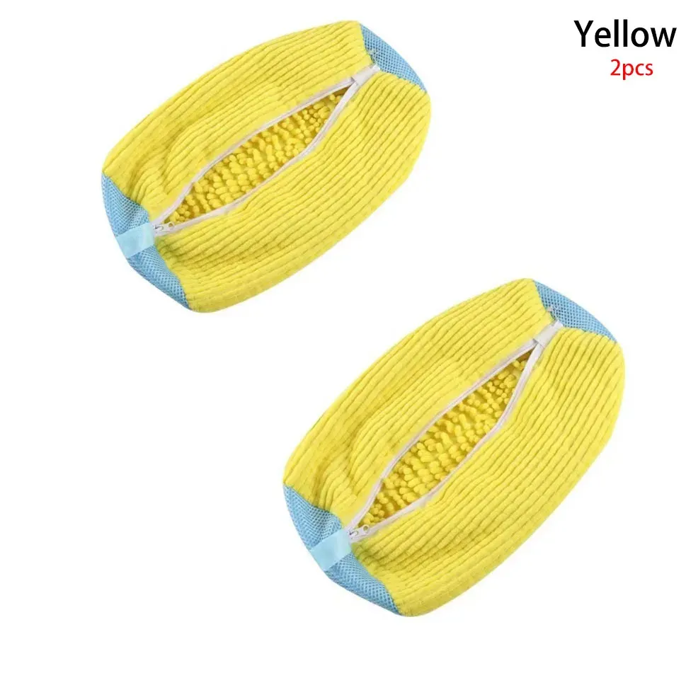 Fibre Fluffy 360° Sac de lavage pour chaussures Surround Cleaning - Sac à linge réutilisable, lavable en machine, avec fermeture éclair (lot de 1) 11
