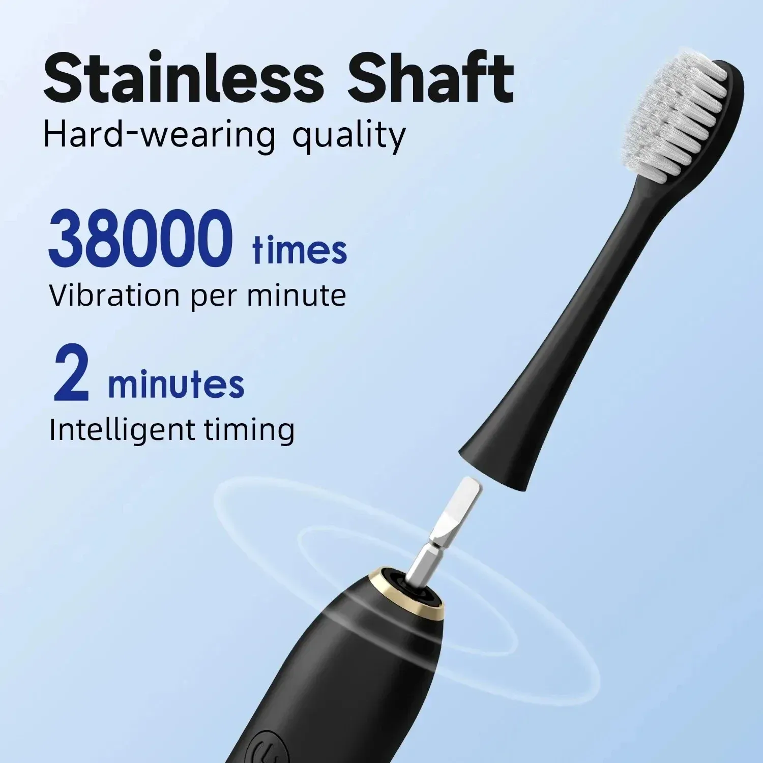 Brosse à dents électrique sonique rechargeable USB X-3 pour adulte, 6 modes de nettoyage, blanchiment et nettoyage des dents, lavable 4