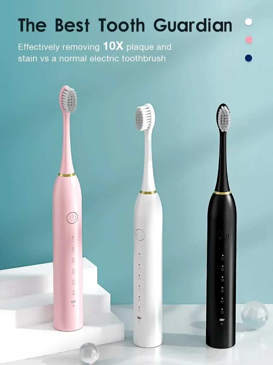 Brosse à dents électrique sonique X-3 pour un blanchiment efficace