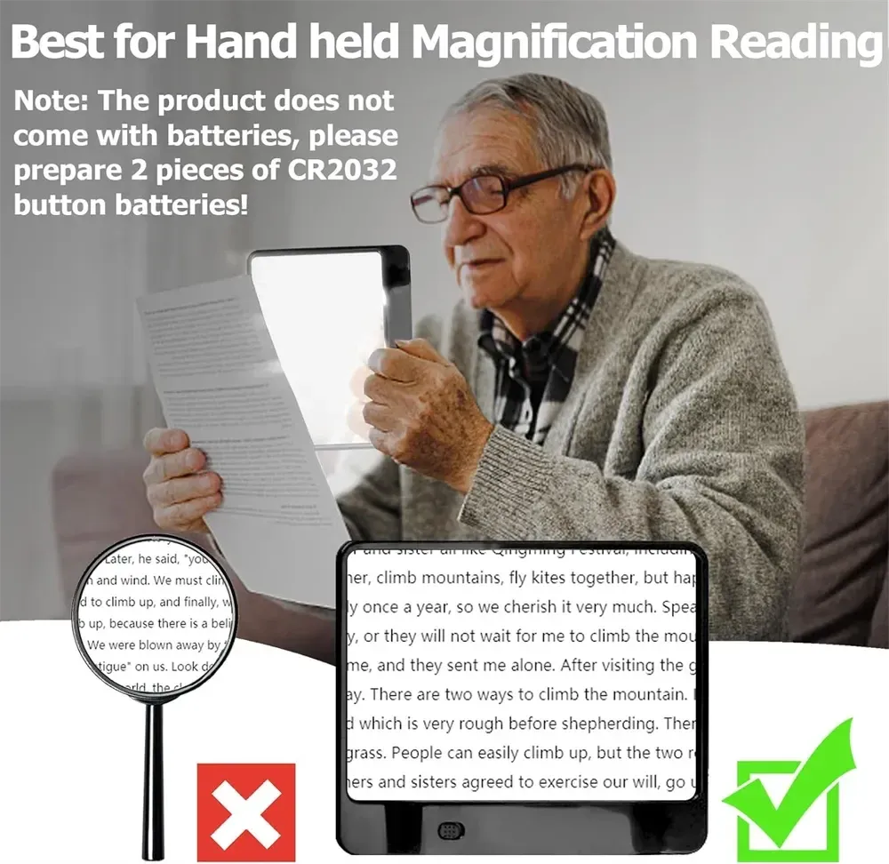 Détail de la loupe de lecture en situation