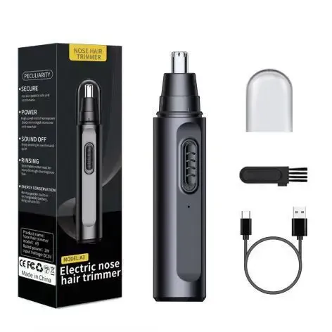 Tondeuse électrique pour le nez, les oreilles et les sourcils pour hommes, rechargeable par USB, étanche et indolore, mini-tondeuse portable 7