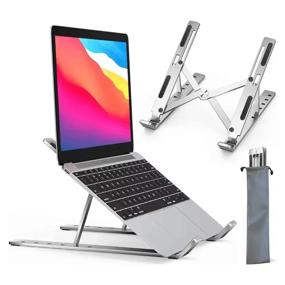 Support réglable pour ordinateur portable en alliage d'aluminium