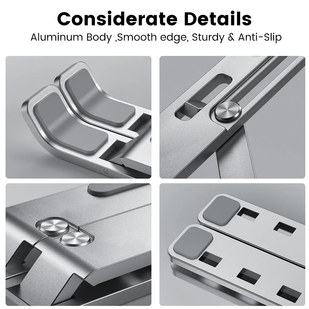 Support ergonomique en aluminium pour ordinateur portable