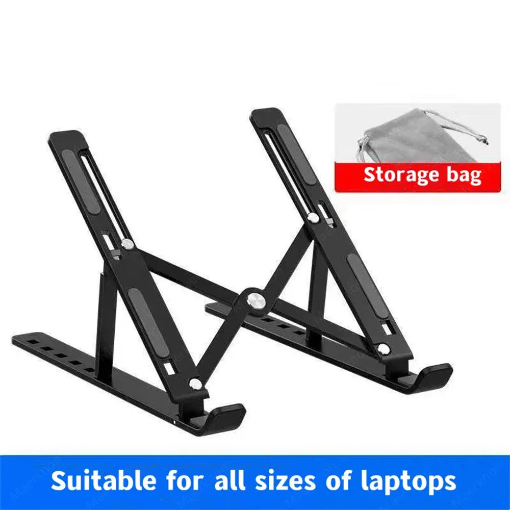 Support réglable en alliage d'aluminium pour ordinateur portable, support de refroidissement à hauteur ajustable pour MacBook et Lenovo, accessoires pour ordinateur portable 7