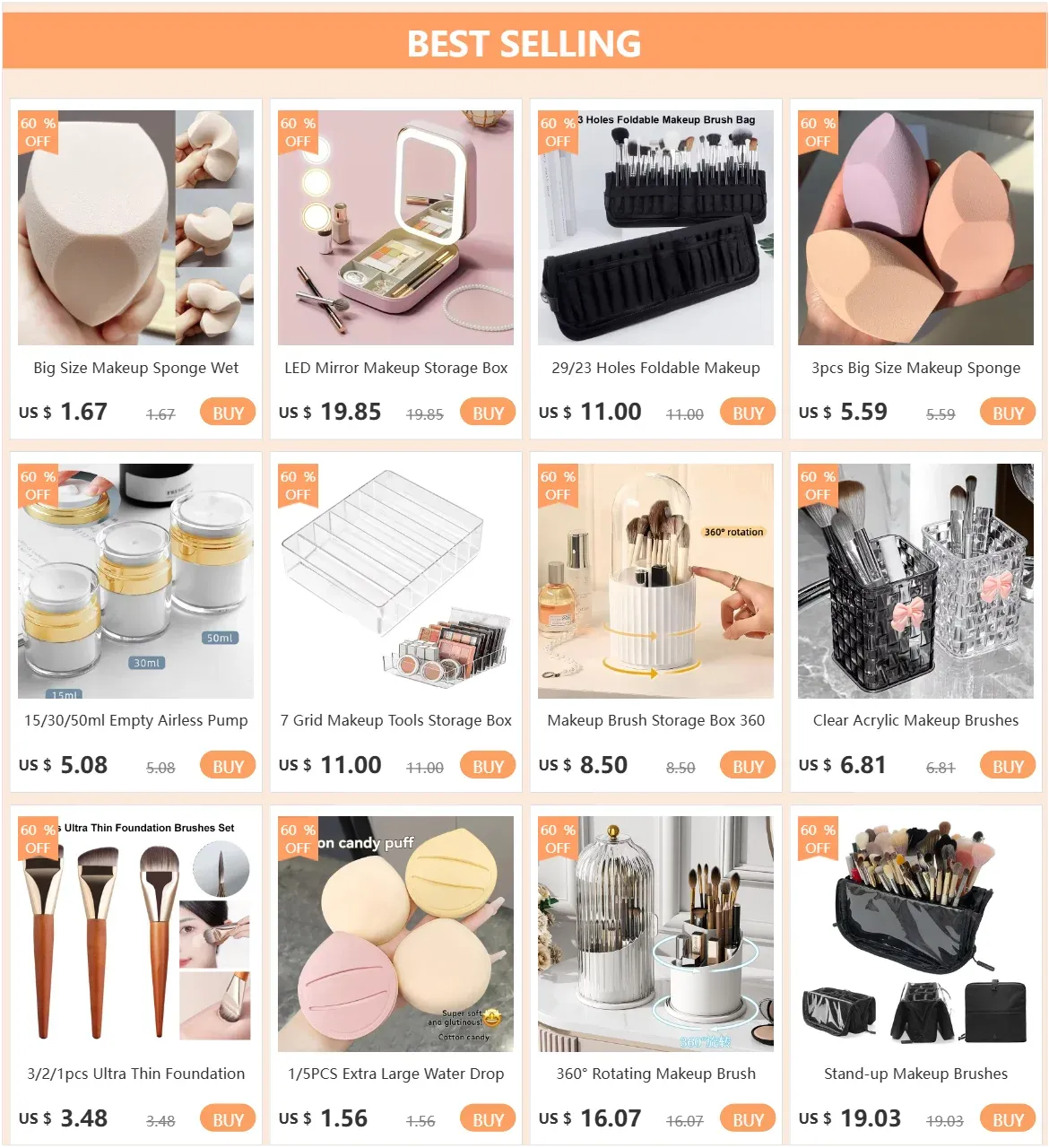 Organisateur de palettes de maquillage en acrylique transparent présentant une collection de fards à paupières